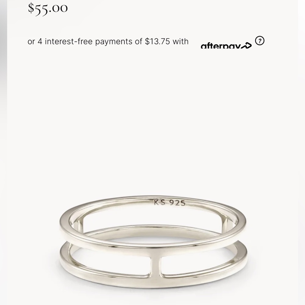 Bennett Double Band Ring in Sterling Silver